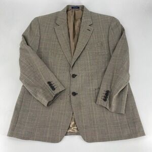 Ralph Lauren Mens Plaid‎ Sport Coat Blazer Jacket 42S Silk Wool Blend